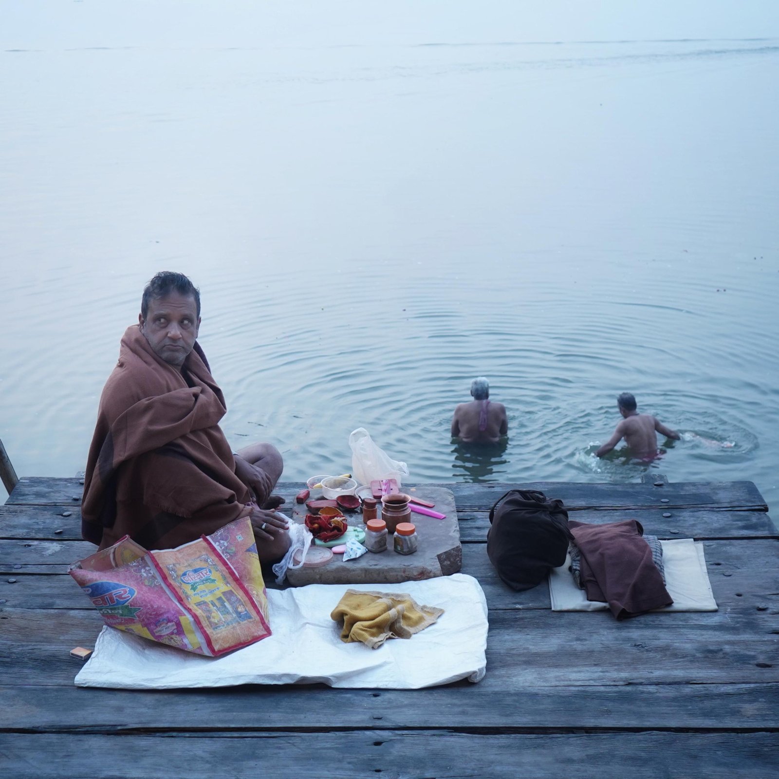 Incense at evening aarti in Varanasi