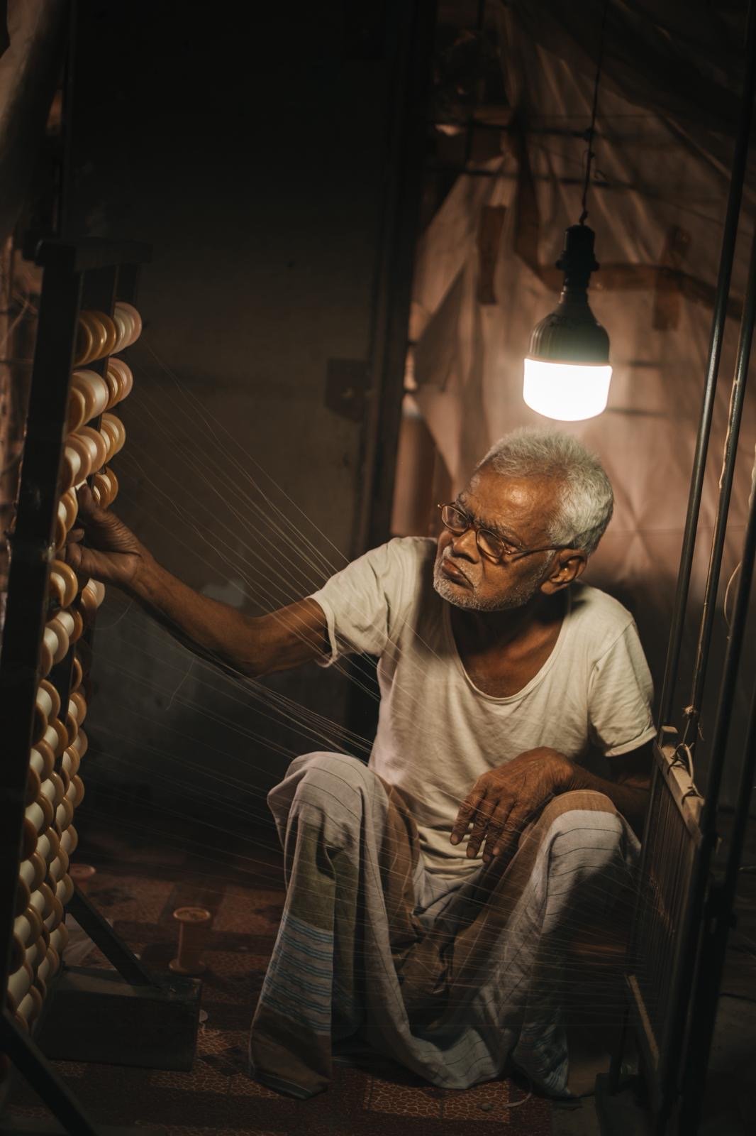 Handloom silk weaving in Varanasi