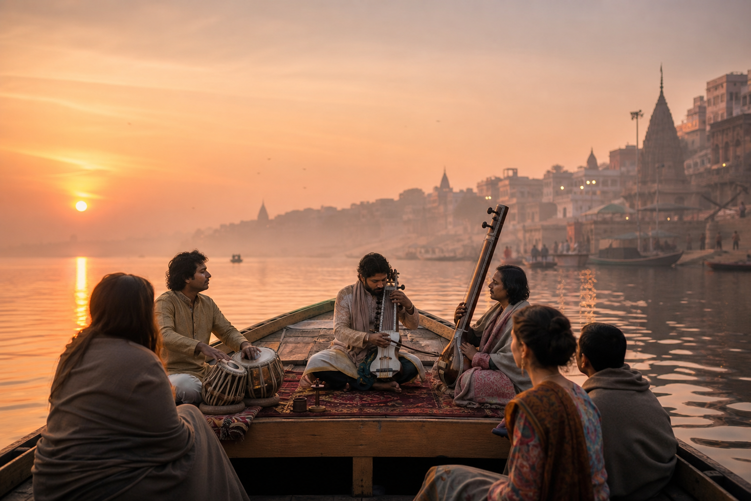 Morning ragas on the Ganga in Kashi