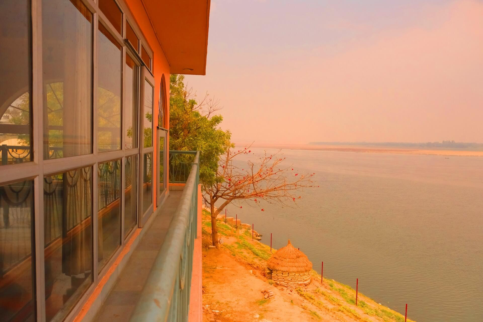 Riverside view from Aghor Ashram in Kashi